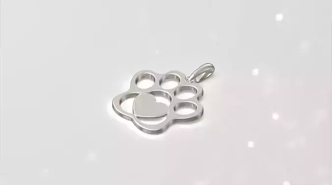 dog paw pendant