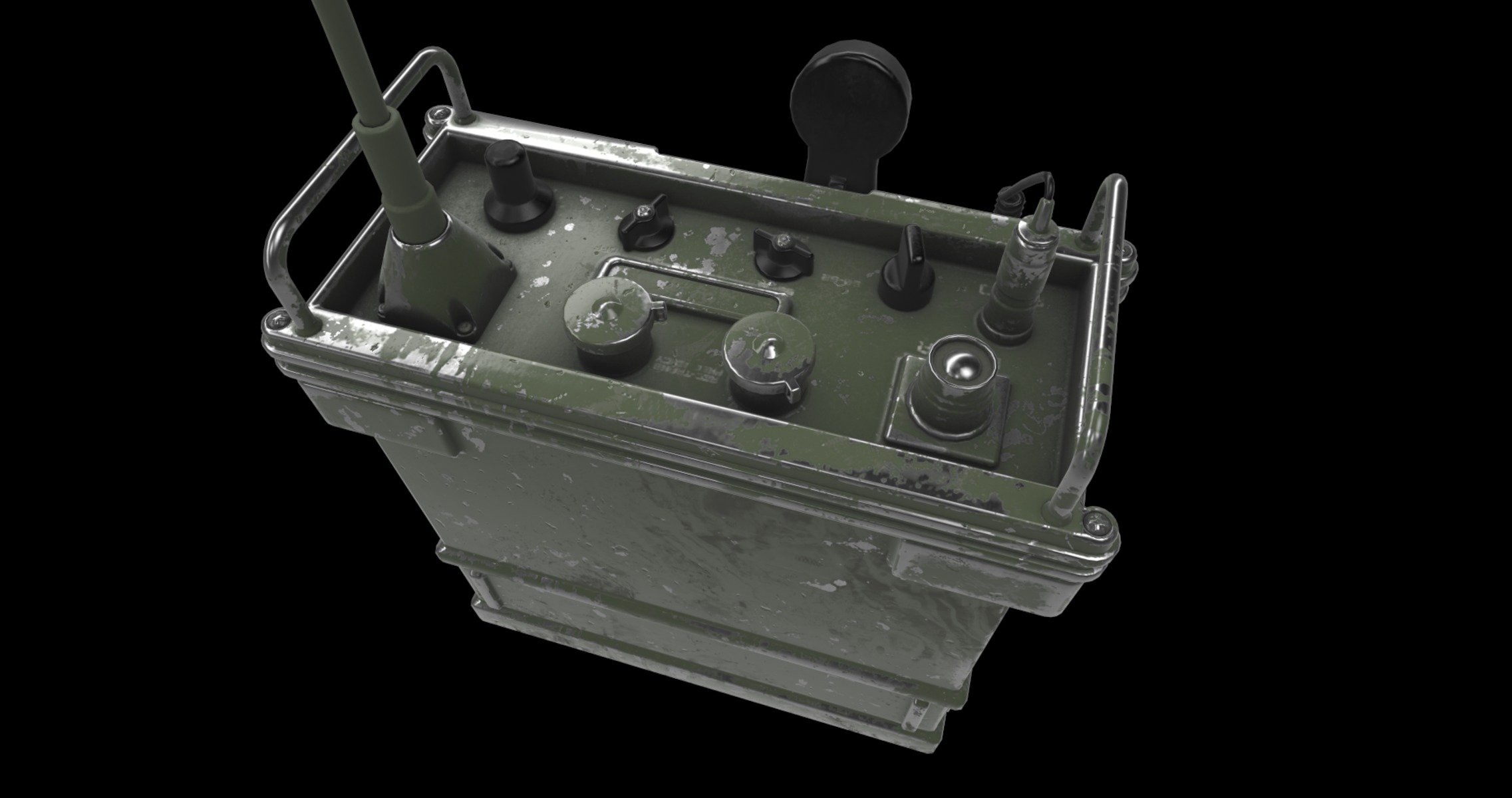 portable army radio 3D model_2
