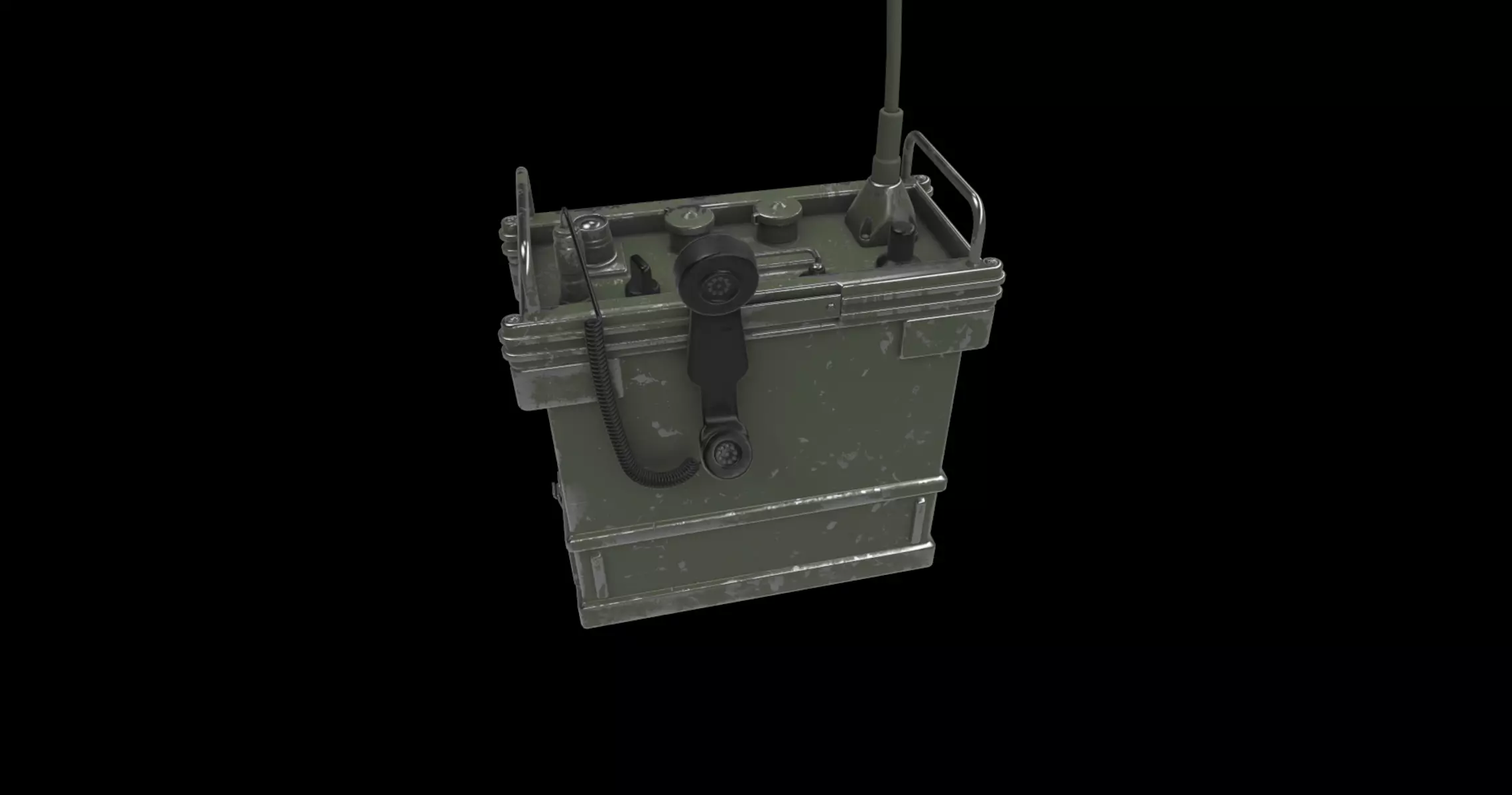portable army radio 3D model_0