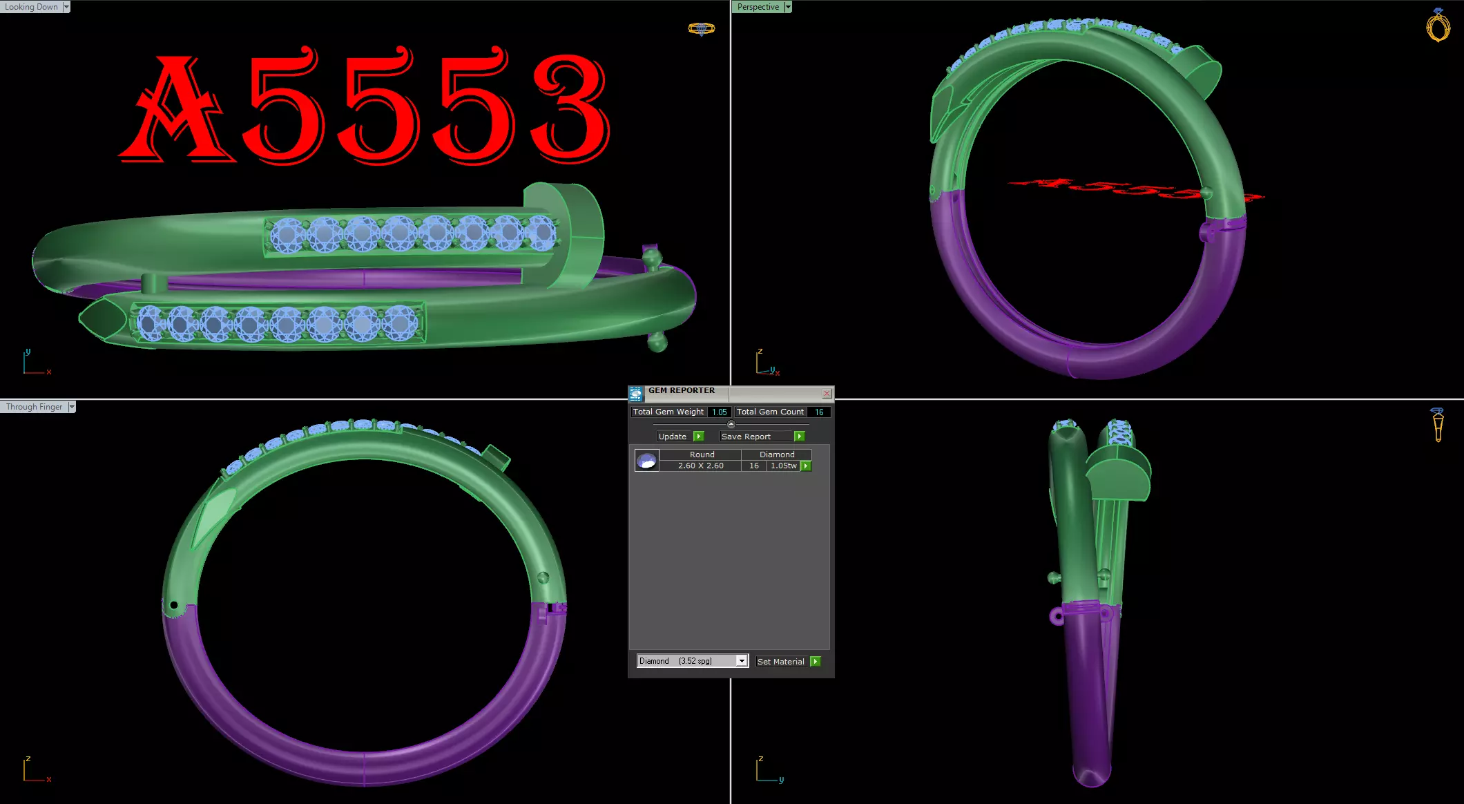 bangle bracelet 3D print model_0