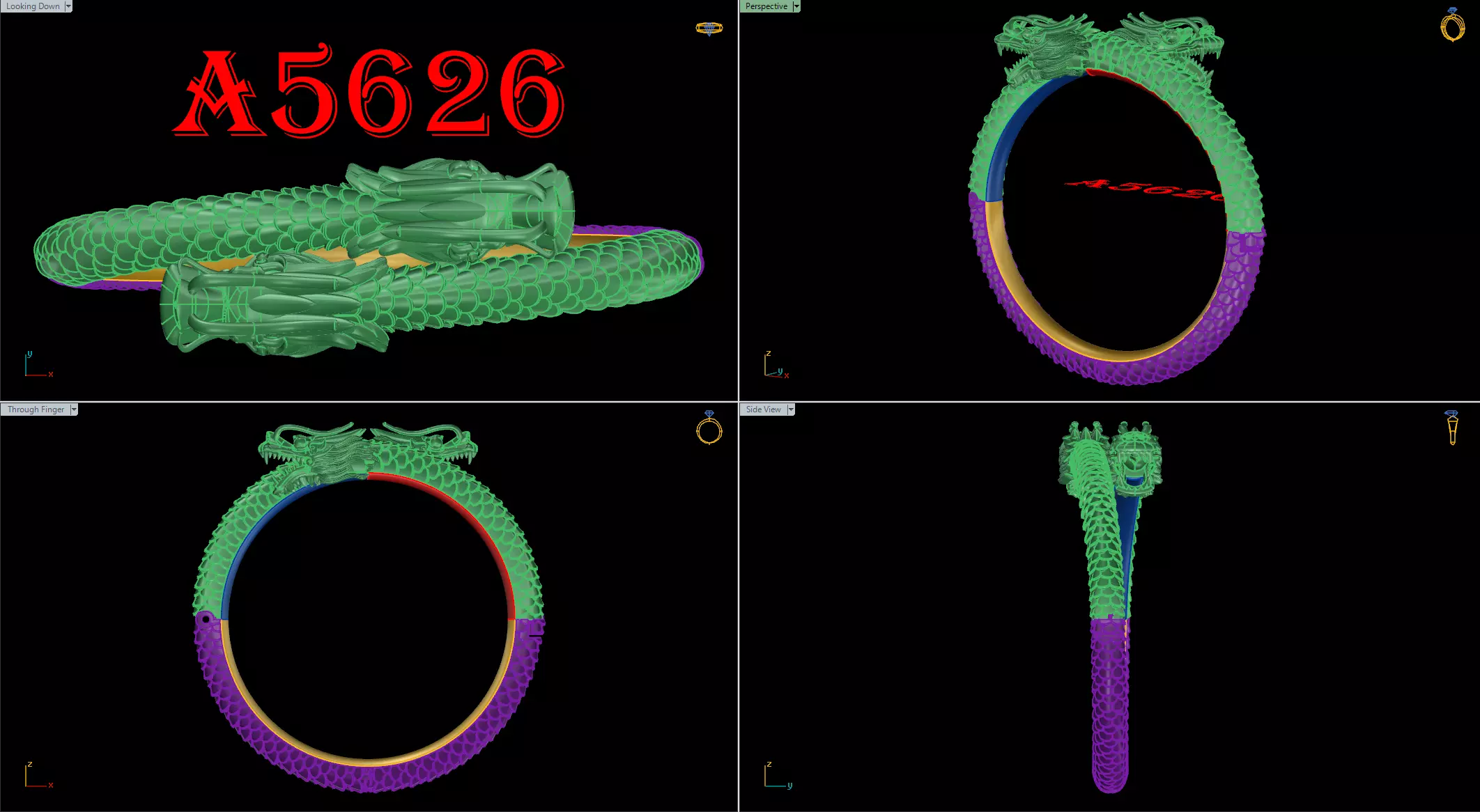 bangle bracelet 3D print model_0