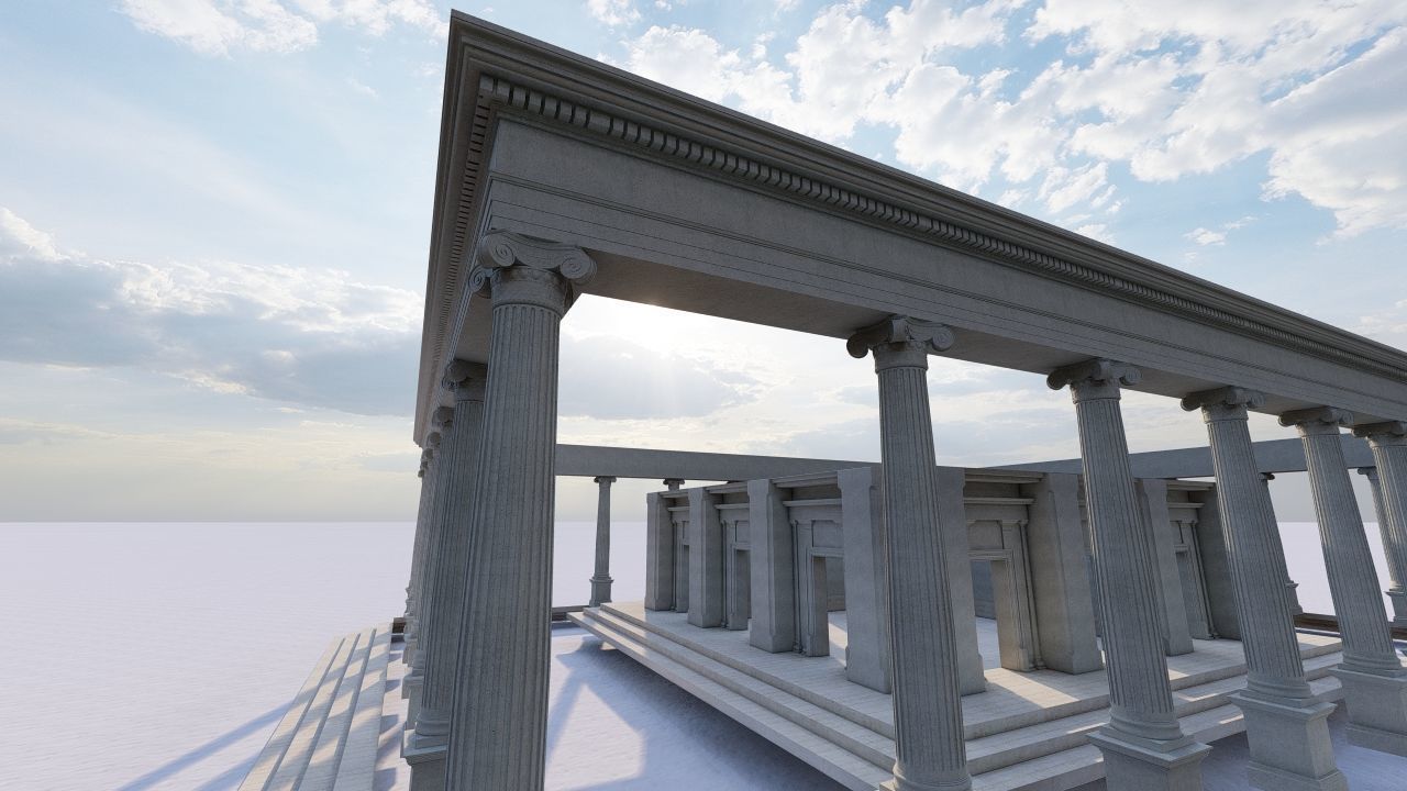 Parthenon-Historical Greek Temple 3D model_9
