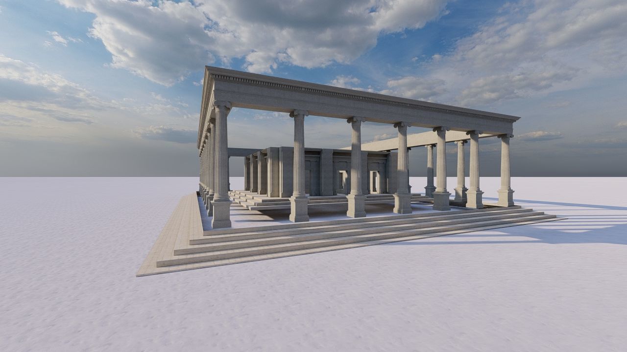 Parthenon-Historical Greek Temple 3D model_8