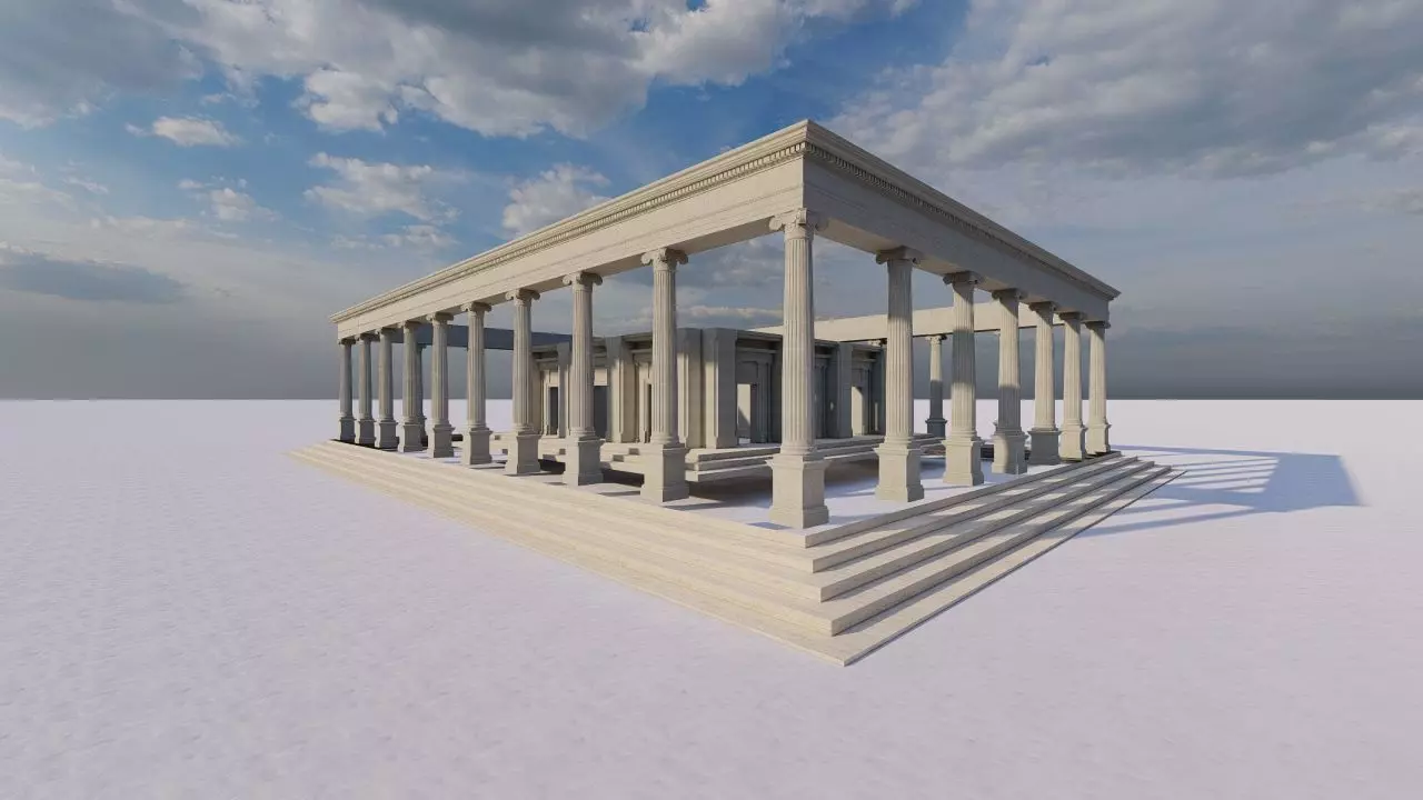 Parthenon-Historical Greek Temple 3D model_0