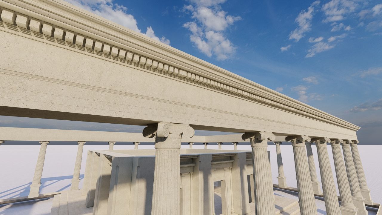 Parthenon-Historical Greek Temple 3D model_11