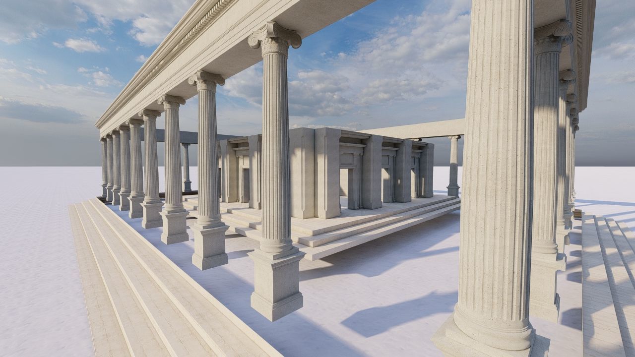 Parthenon-Historical Greek Temple 3D model_15