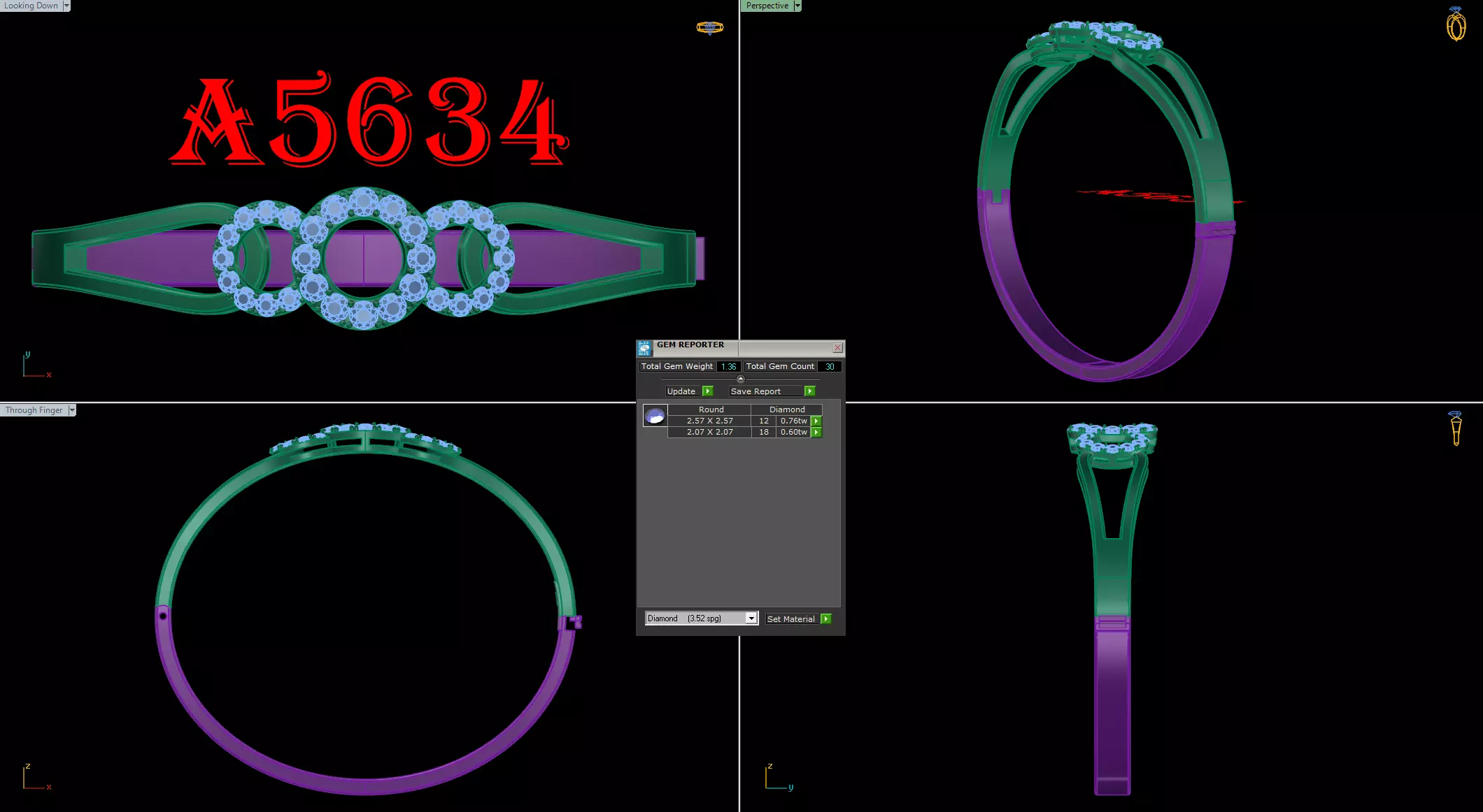 bangle bracelet 3D print model_0