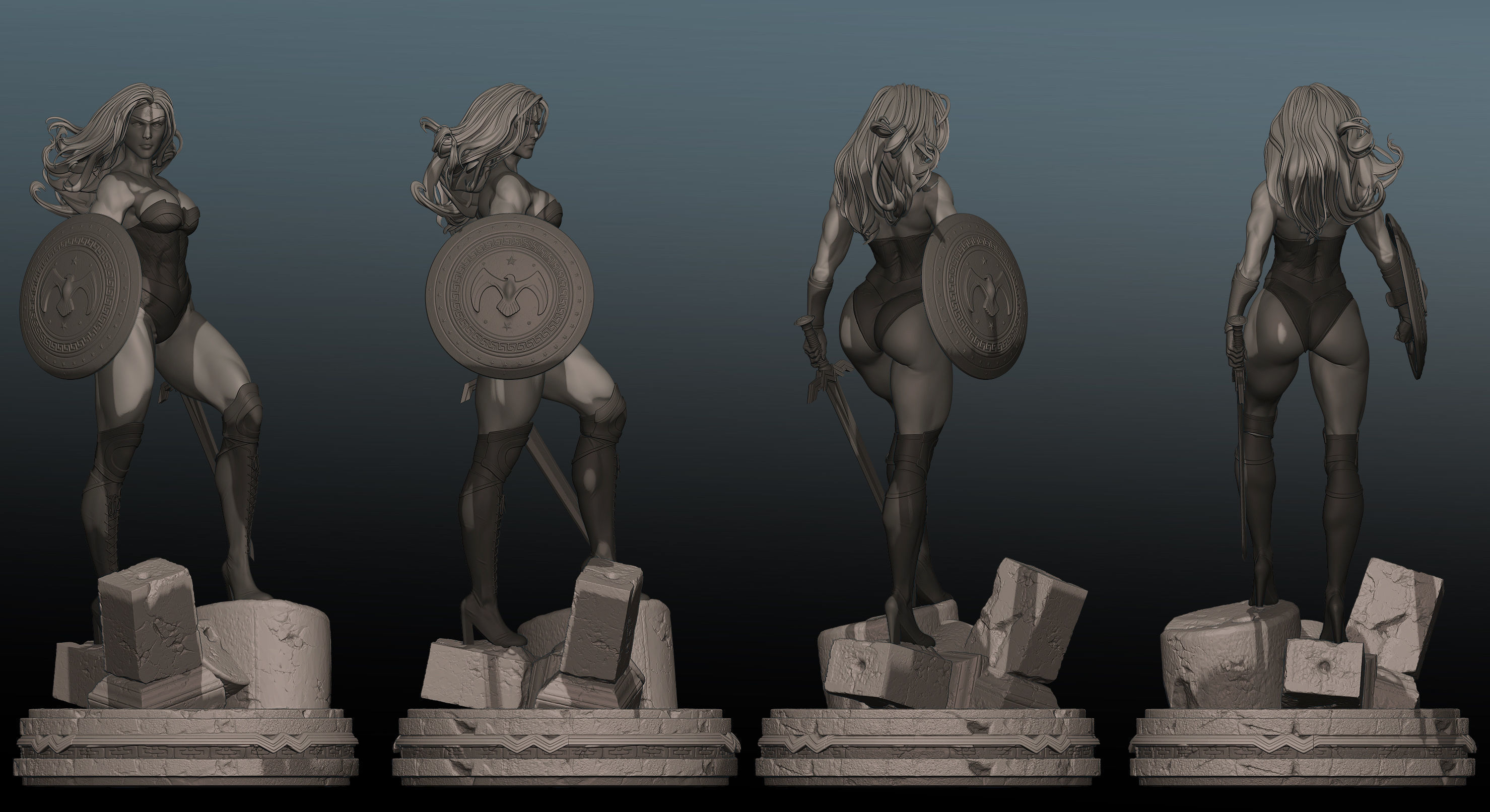 Wonder Woman de Themyscira 3D print model_3