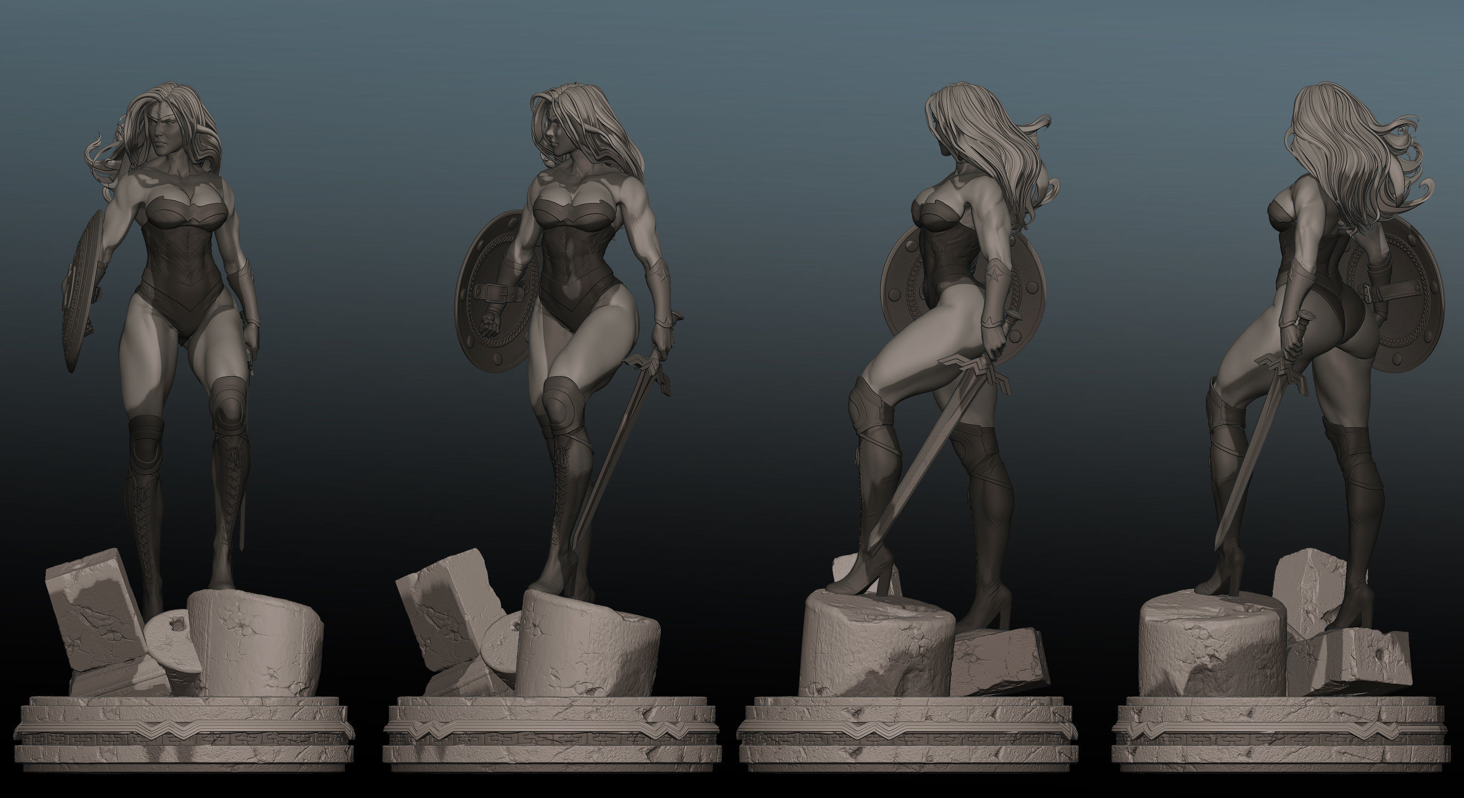 Wonder Woman de Themyscira 3D print model_4