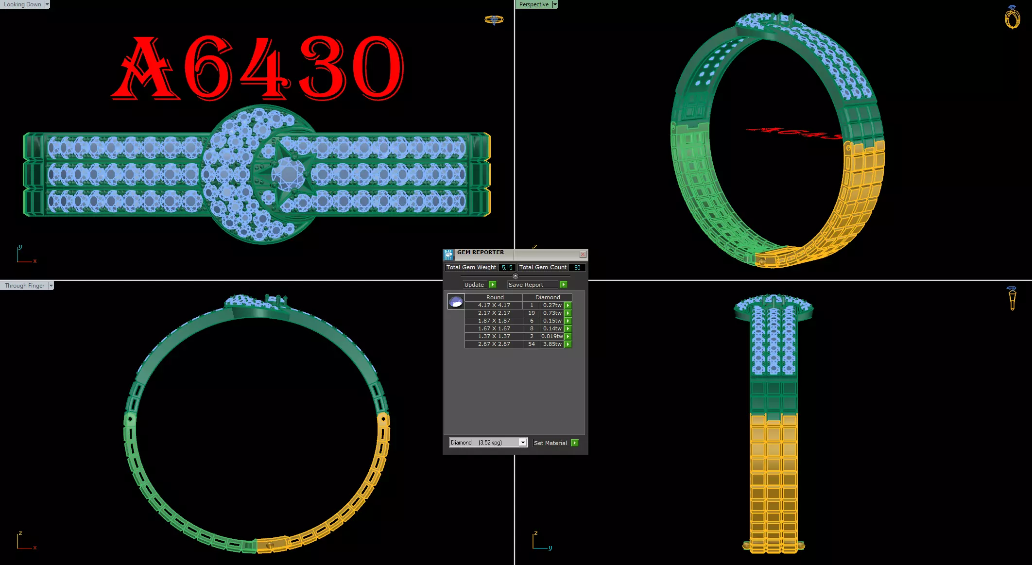 bangle bracelet 3D print model_0