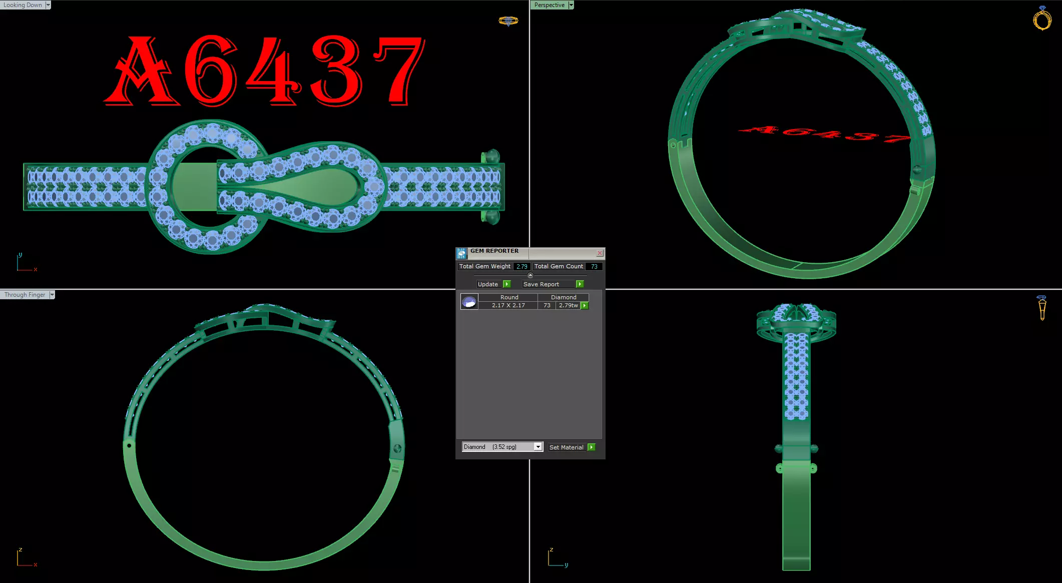 bangle bracelet 3D print model_0