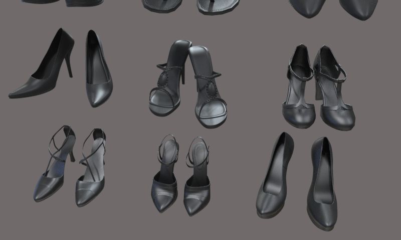 Women shoes 3d model 3D model_11