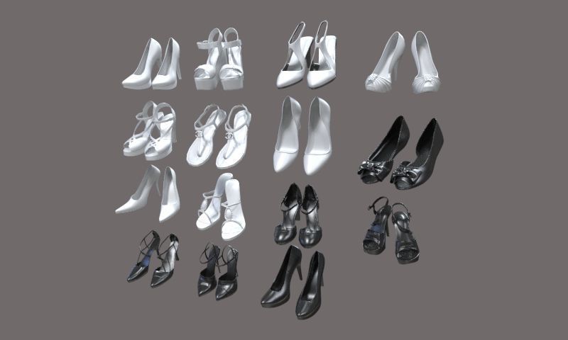 Women shoes 3d model 3D model_6
