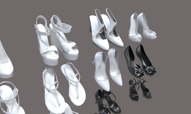 Women shoes 3d model 3D model_8