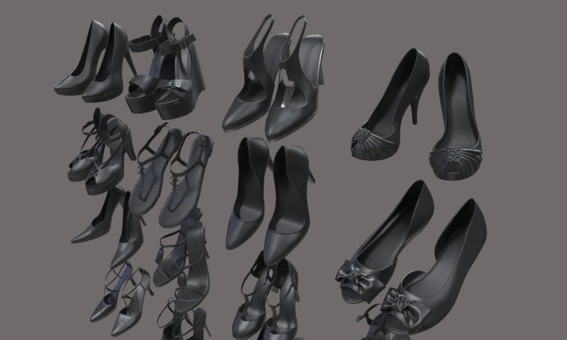 Women shoes 3d model 3D model_9