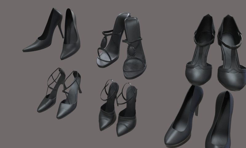 Women shoes 3d model 3D model_2