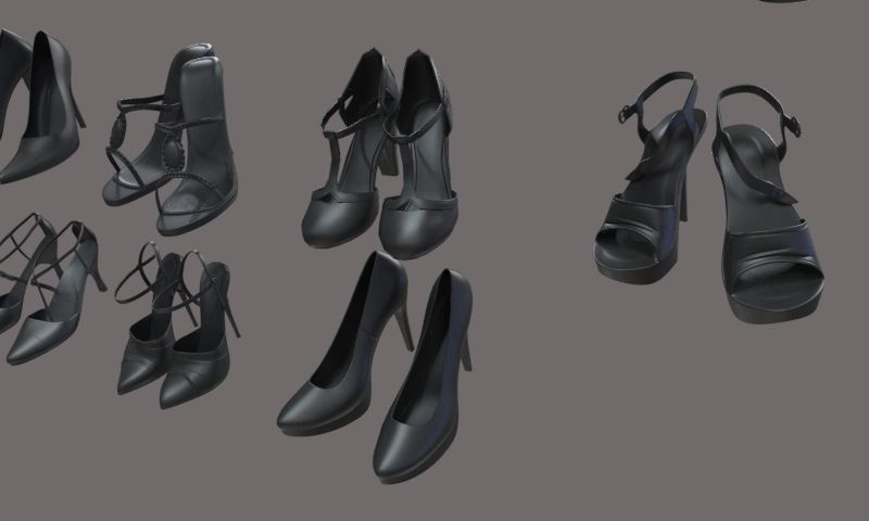 Women shoes 3d model 3D model_1
