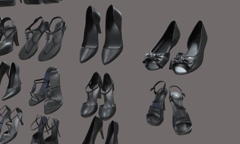 Women shoes 3d model 3D model_10