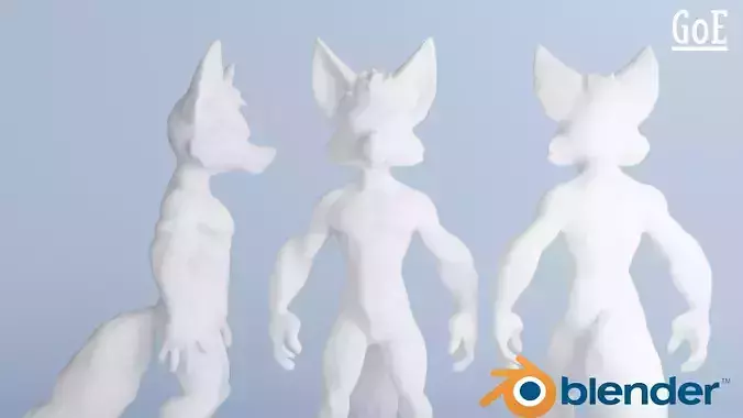 Fyrry character Stylized Basemesh with Topology Male