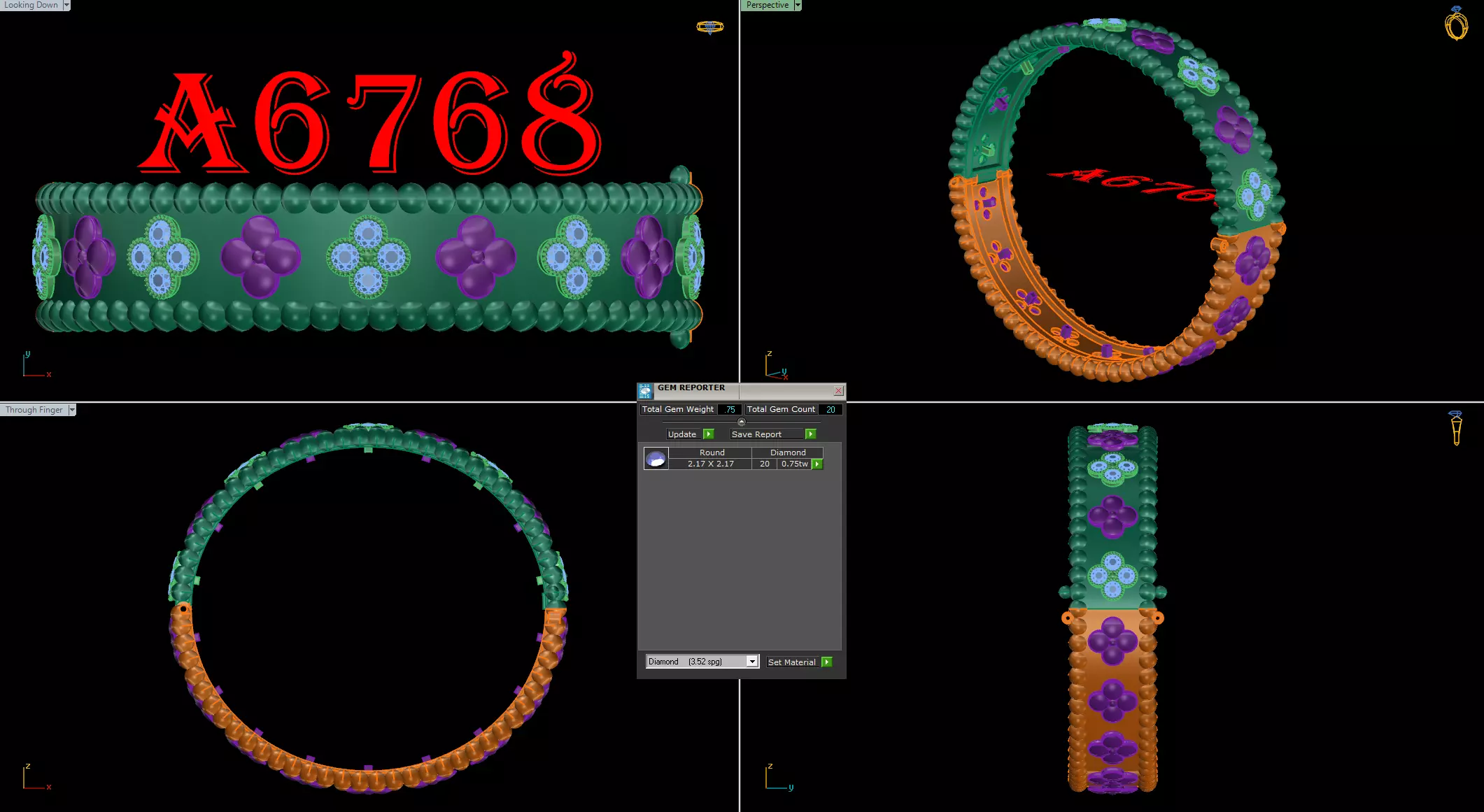 bangle bracelet 3D print model_0