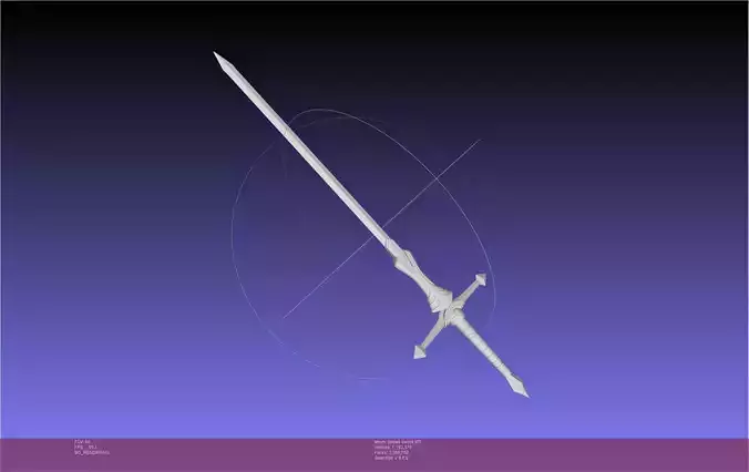 Zelda Twilight Princess Zeldas Sword Printable Assembly 3D print model