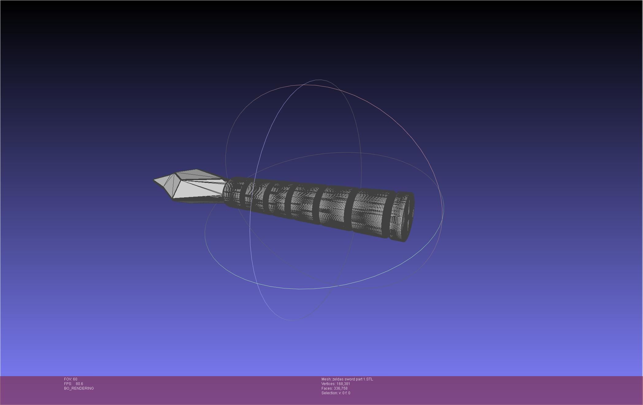 Zelda Twilight Princess Zeldas Sword Printable Assembly 3D model 3D