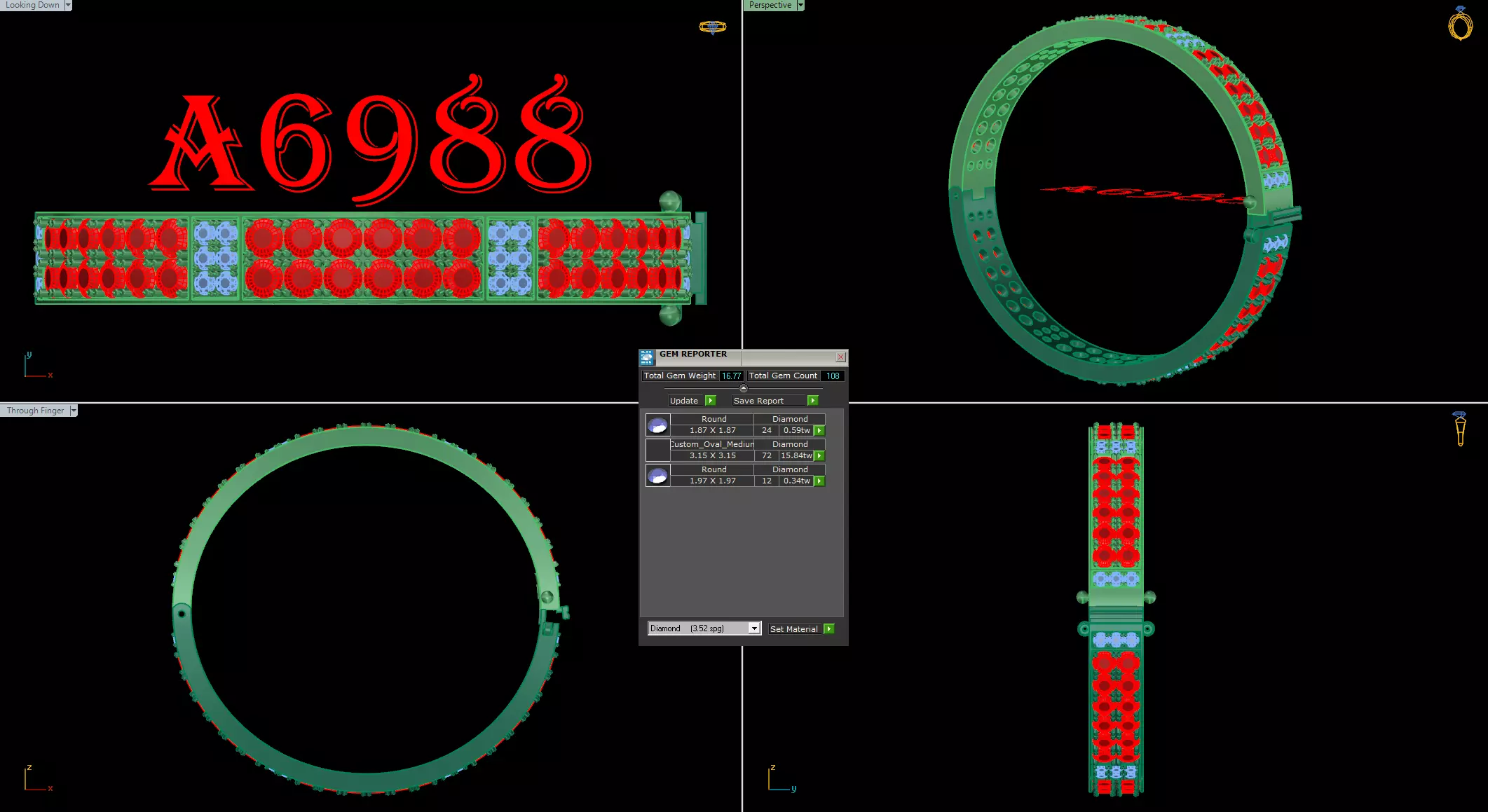 bangle bracelet 3D print model_0