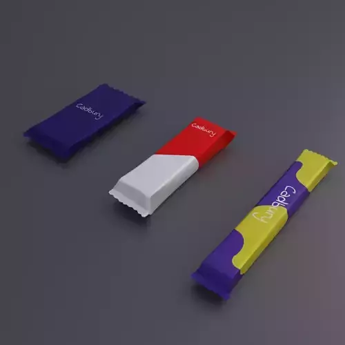 Cadbury chocolate bar Low-poly 3D model