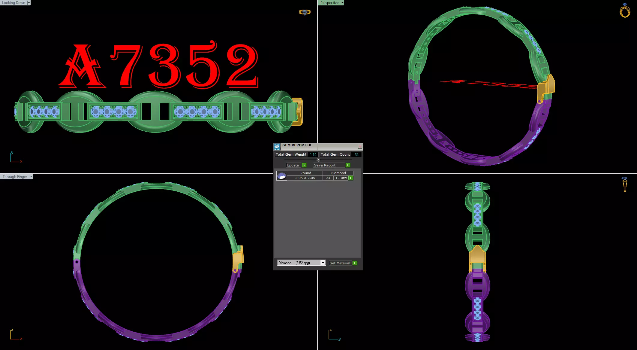 bangle bracelet 3D print model_0