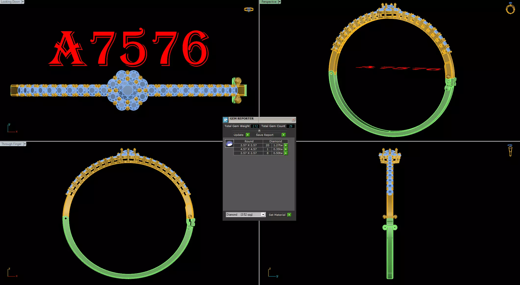 bangle bracelet 3D print model_0