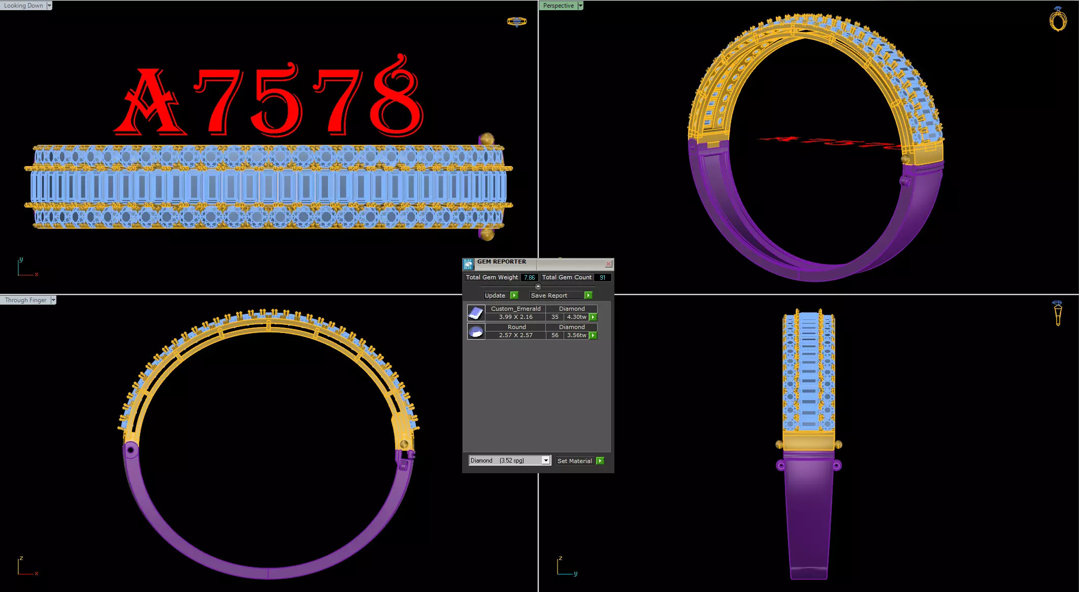 bangle bracelet 3D print model_0