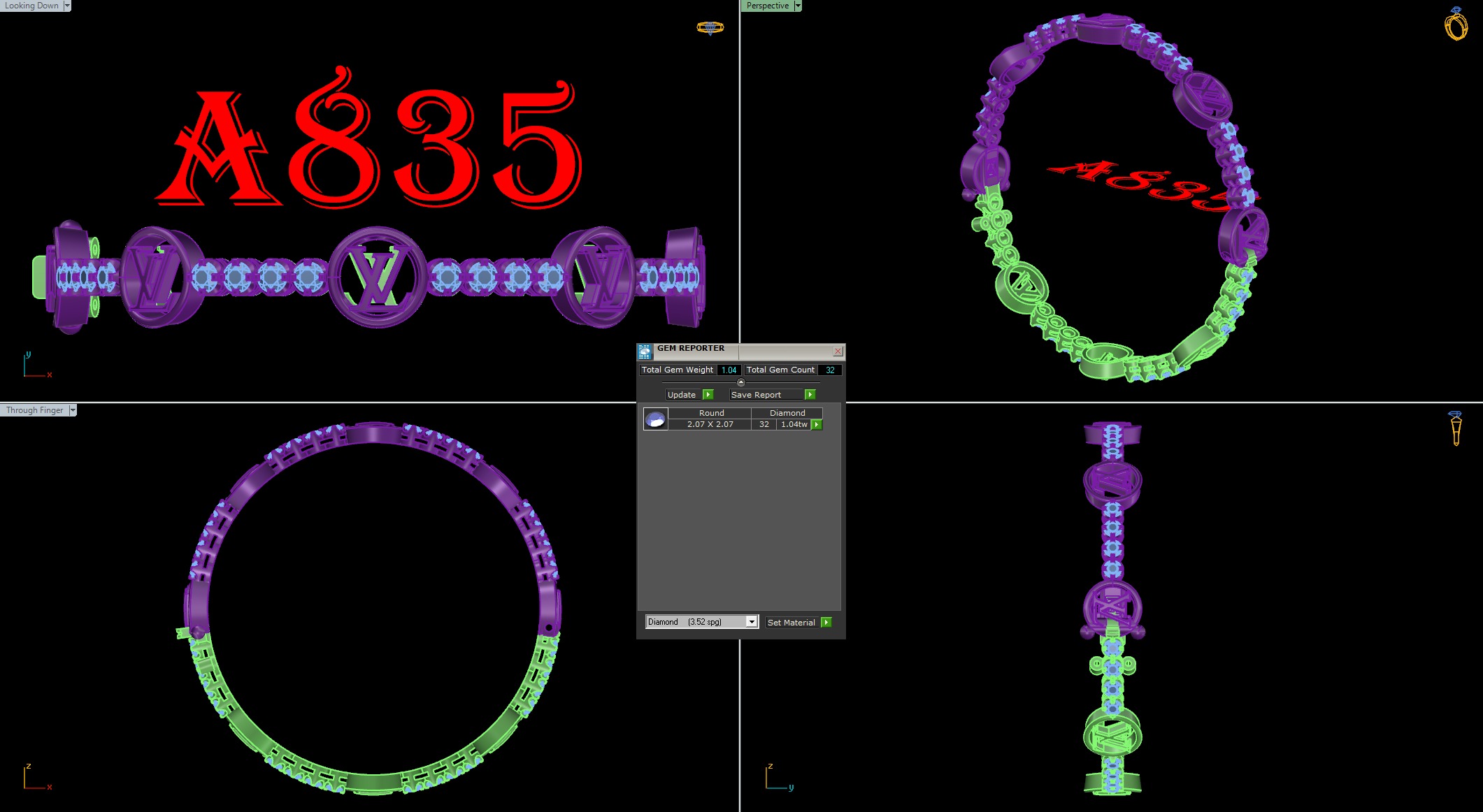 bangle bracelet 10 model  3D print model_6