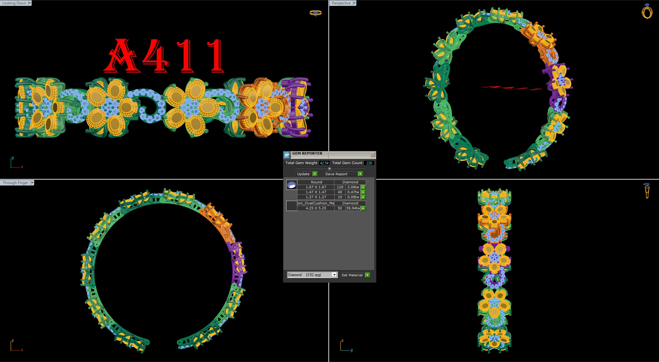 bangle bracelet 10 model  3D print model_8