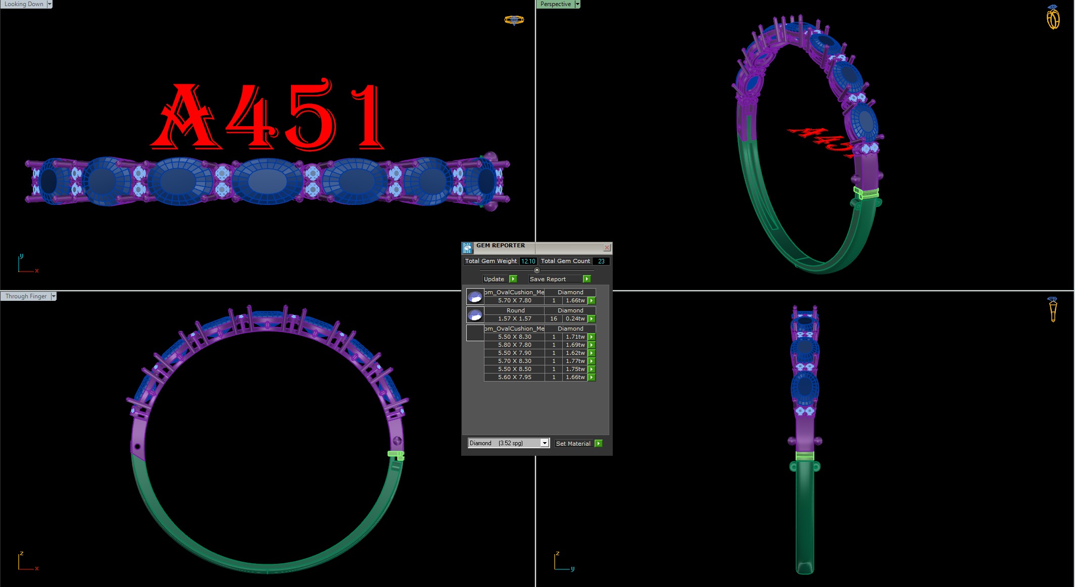 bangle bracelet 10 model  3D print model_5