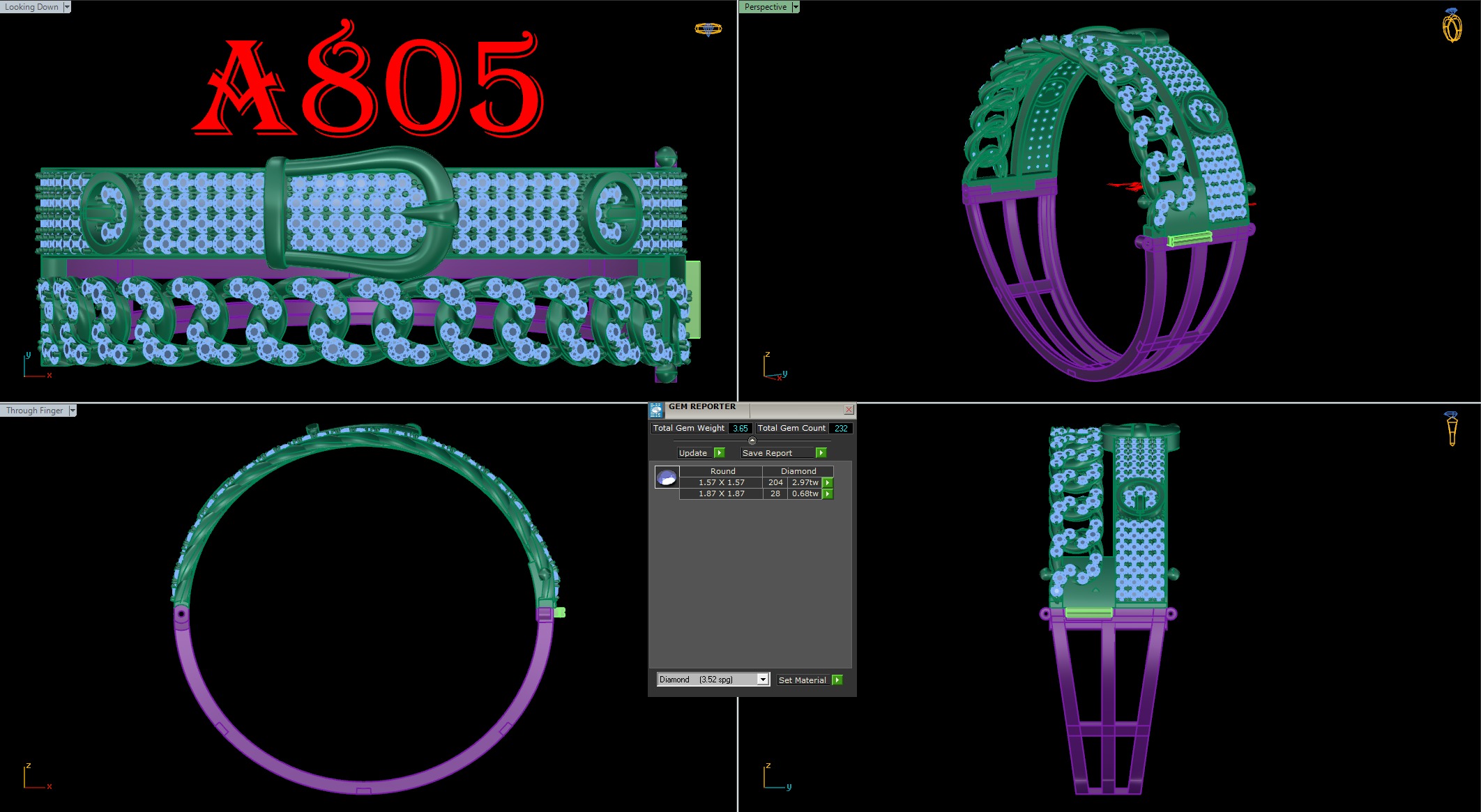bangle bracelet 10 model  3D print model_1