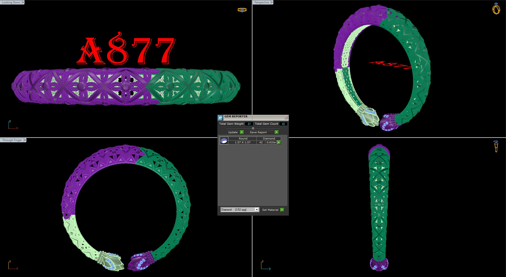 bangle bracelet 10 model  3D print model_7