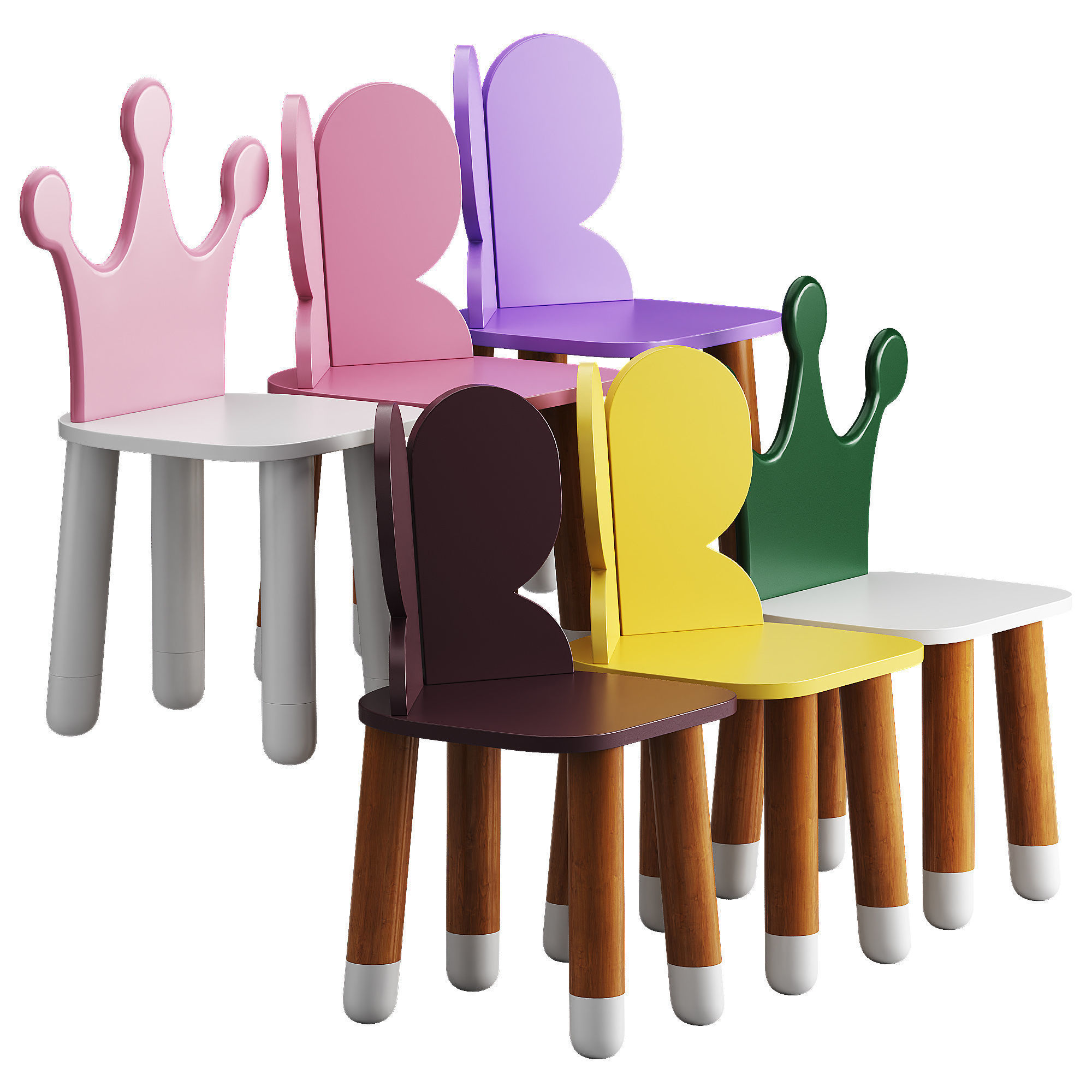  Children table 3D model_12