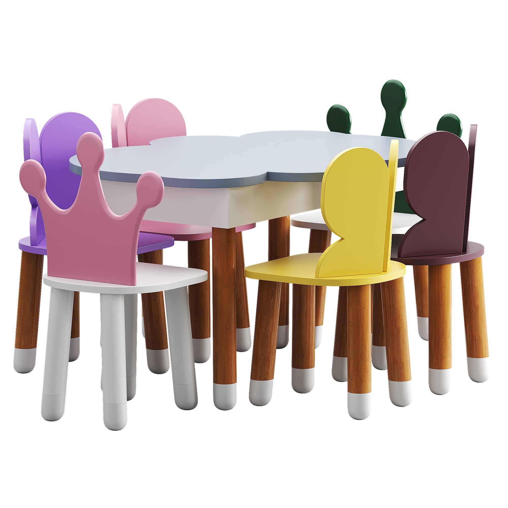  Children table 3D model_3