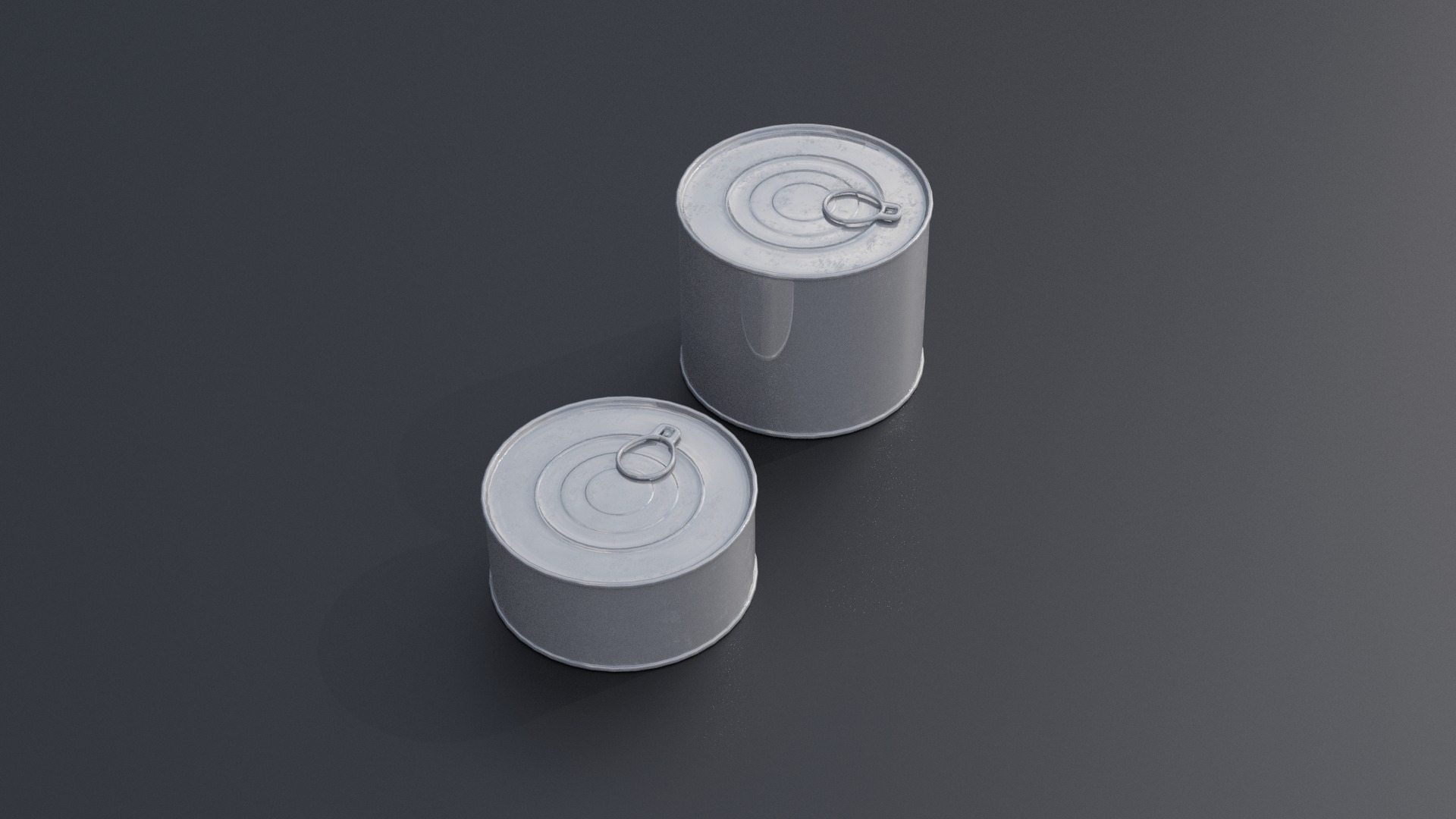 Cans Food Container Low-poly 3D model_1