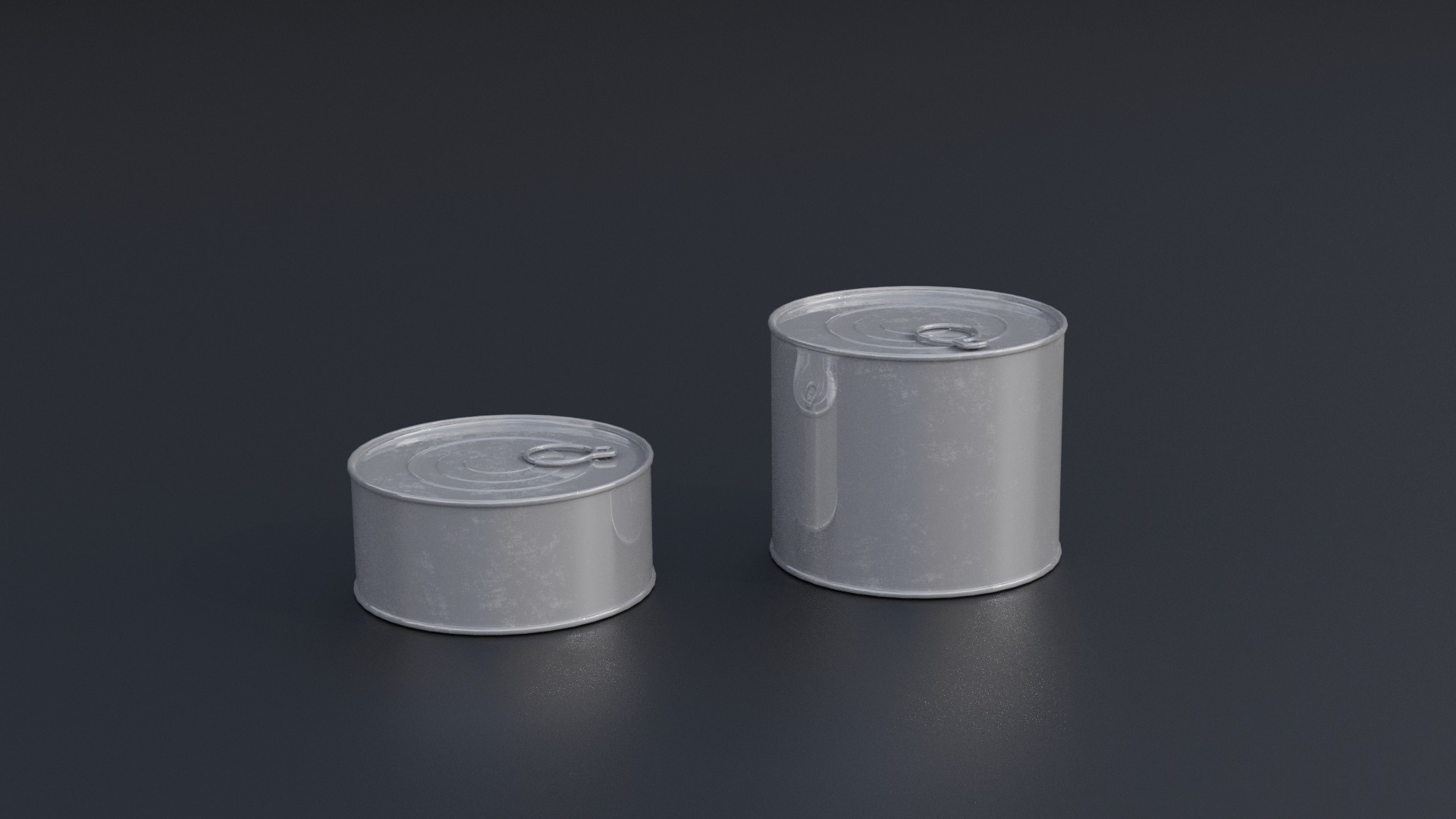 Cans Food Container Low-poly 3D model_2