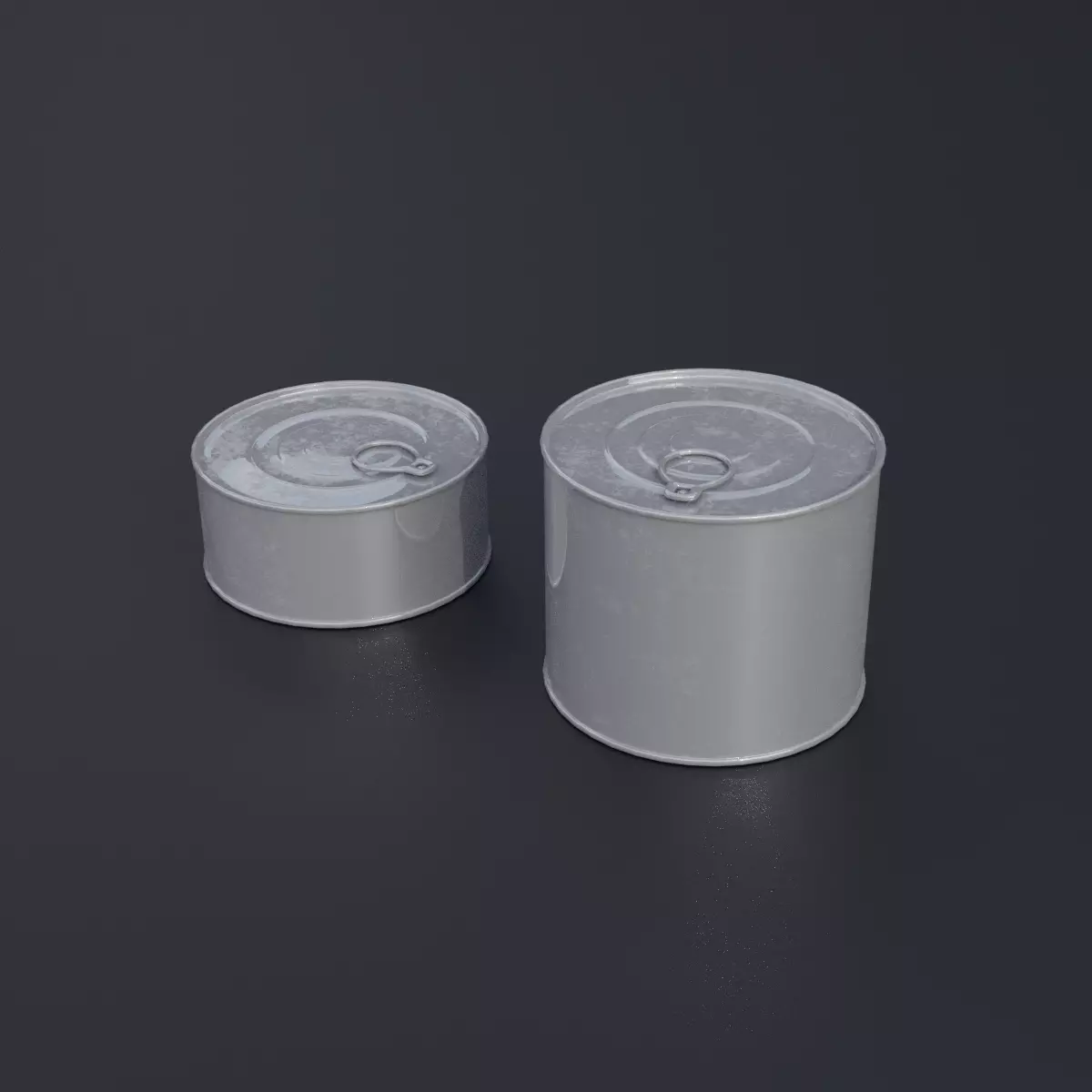 Cans Food Container Low-poly 3D model_0