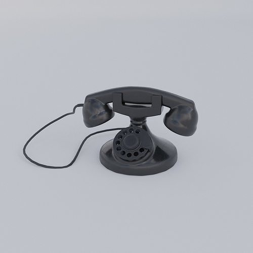 Old Telephone Low-poly 3D model