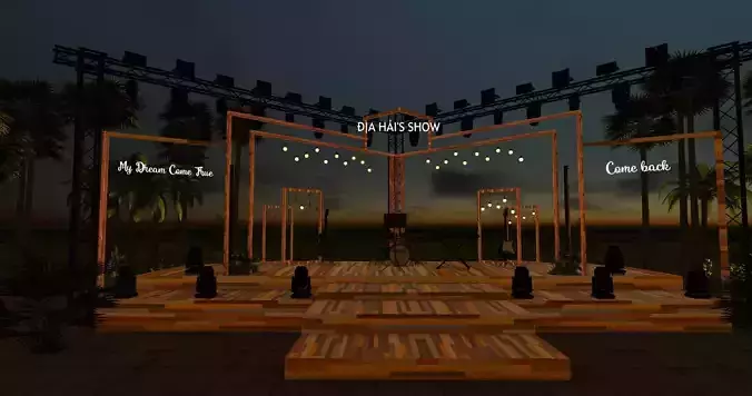 3d stage design for music show - 20 design 3d model 
