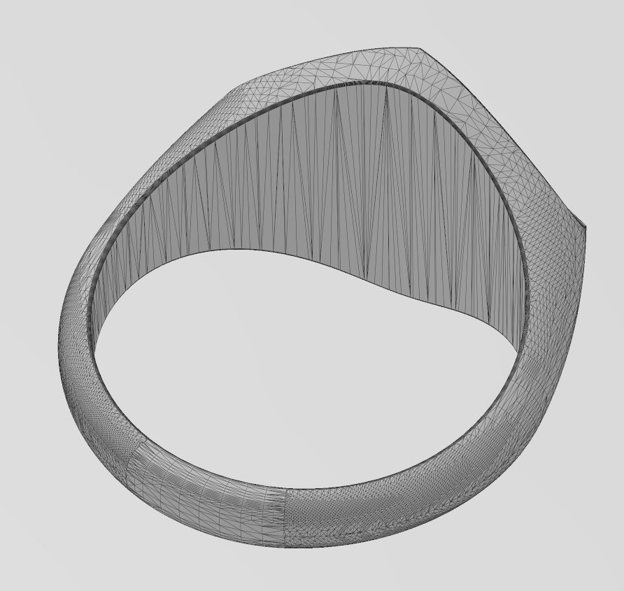 Four faceted curved faces signet ring US sizes 6to12 3D print model_15