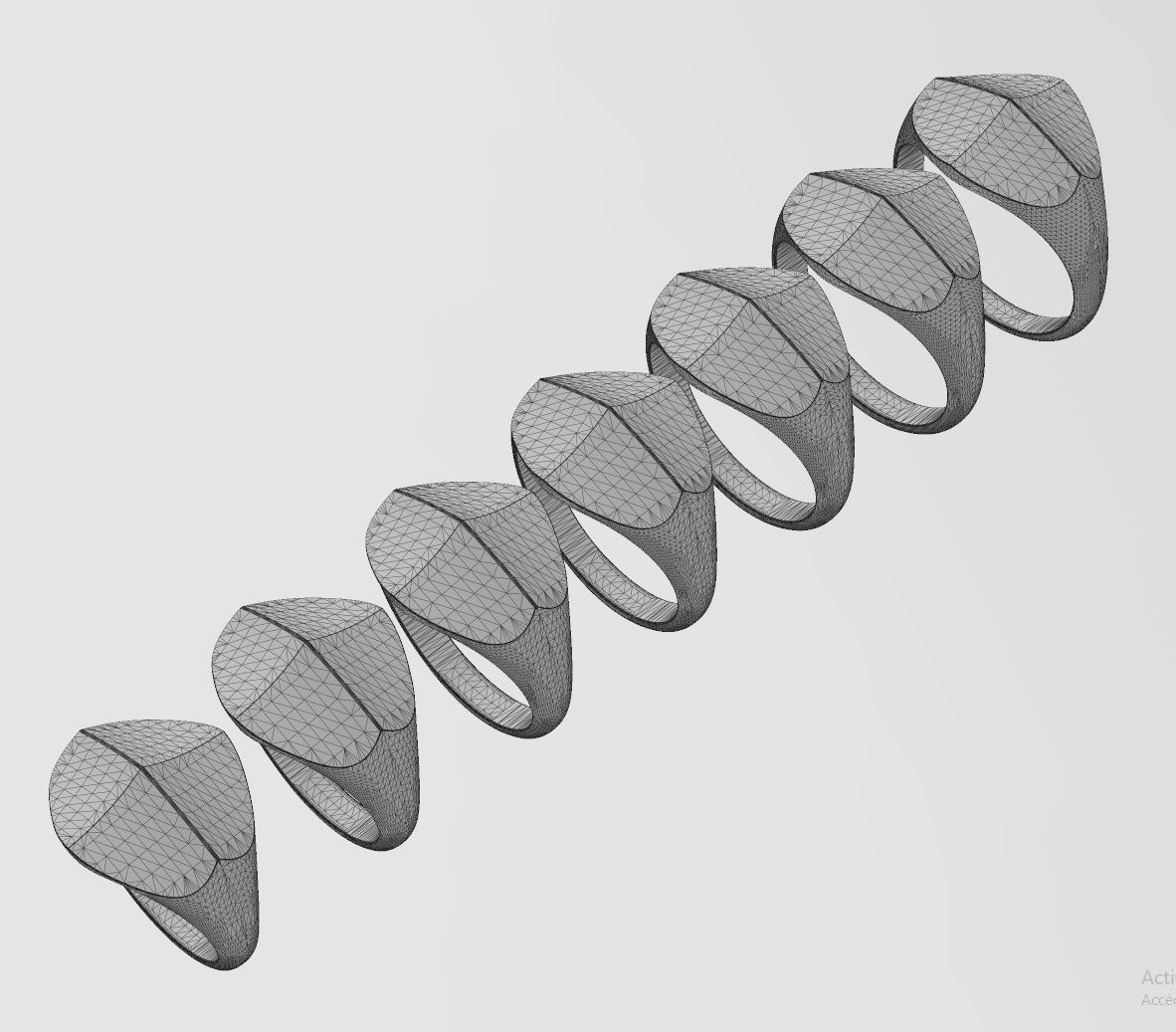Four faceted curved faces signet ring US sizes 6to12 3D print model_14
