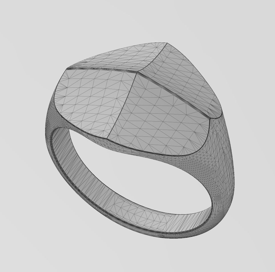 Four faceted curved faces signet ring US sizes 6to12 3D print model_16