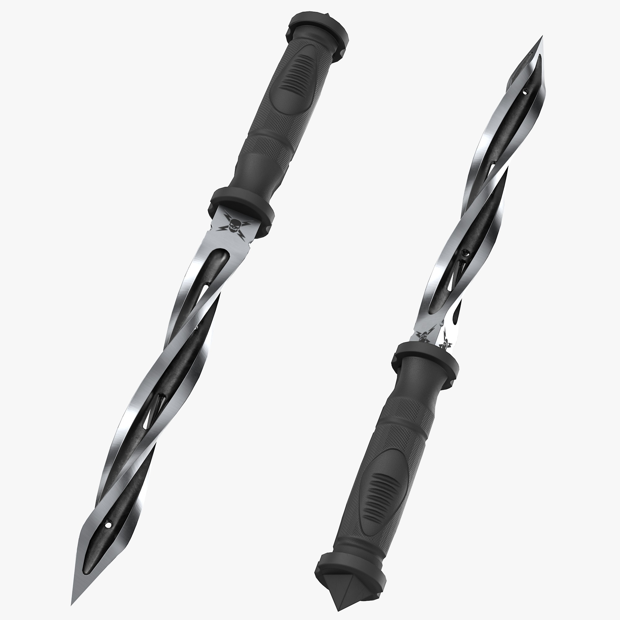 Combat knife Low-poly 3D model_7