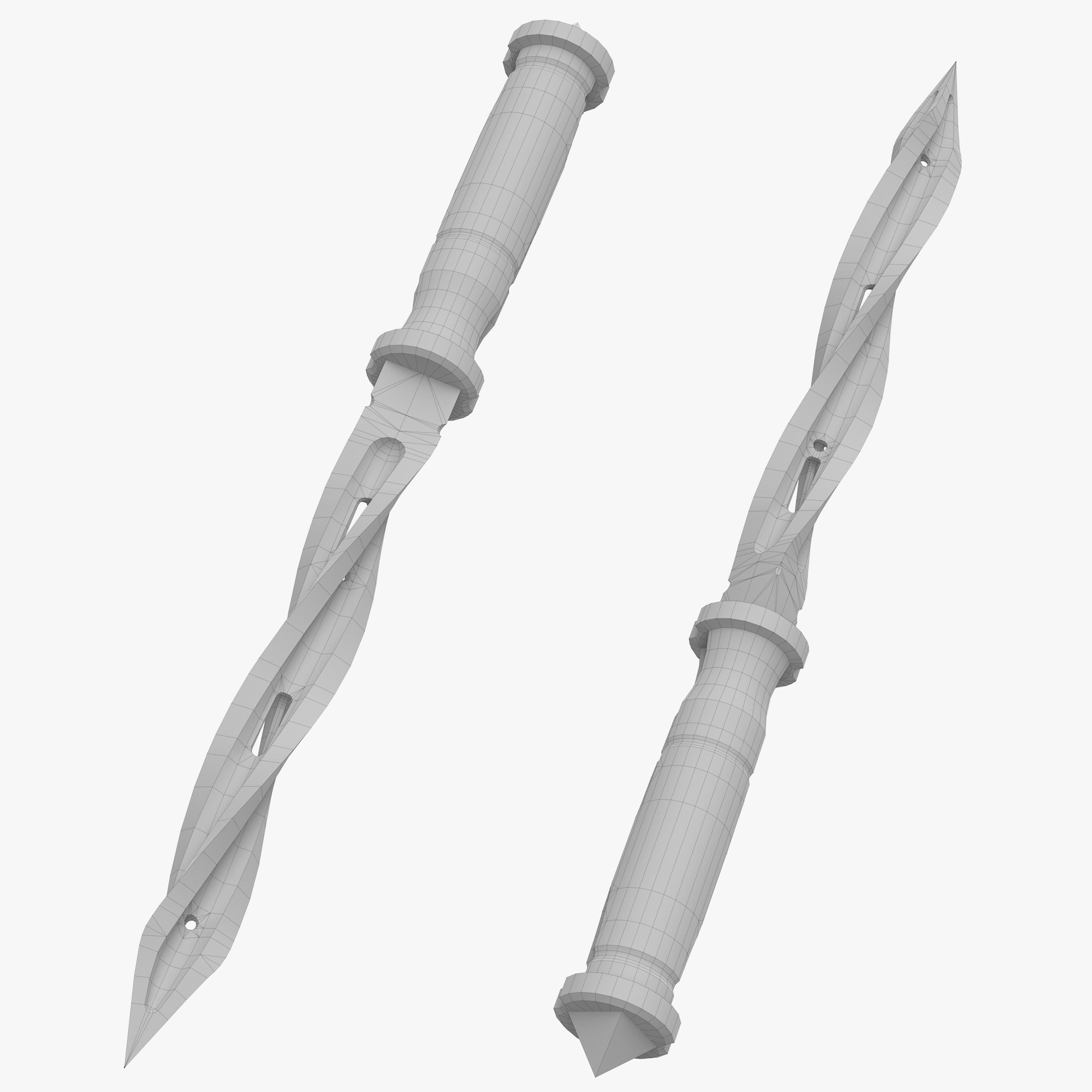 Combat knife Low-poly 3D model_13