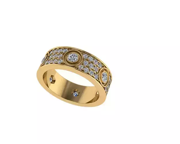 Women diamond ring 3D render
