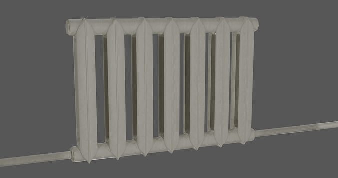 Radiator 3D Model with High-Quality Topology Low-poly 3D model
